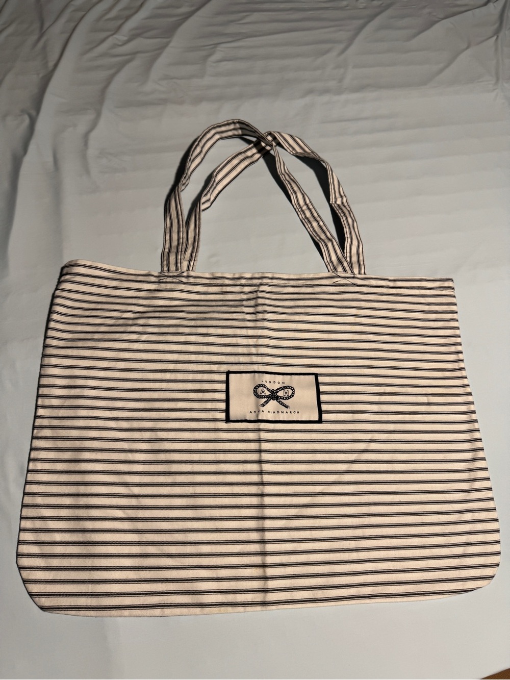 Anya Hindmarch Cotton Strip Shoppers Tote
